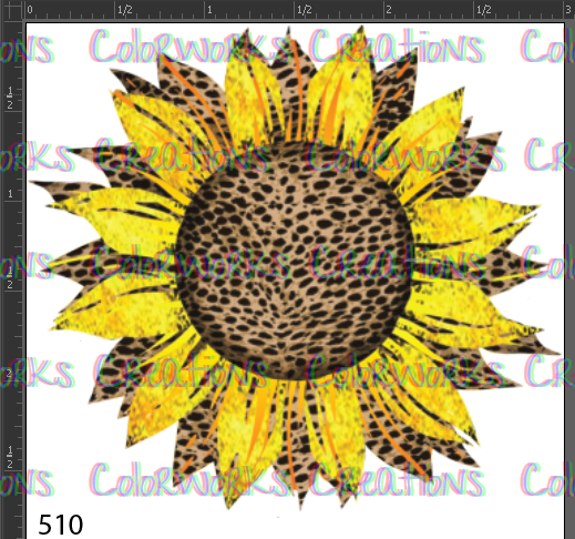 FS6 - Leopard Sunflower Full Sheet – Colorworks Creations