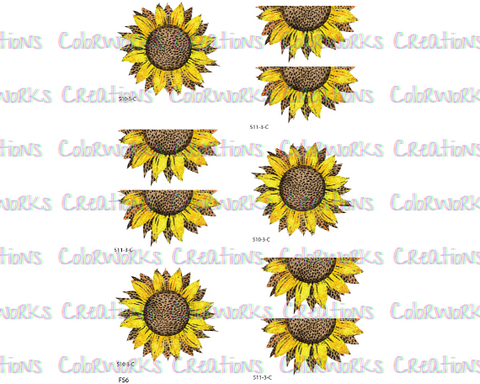 FS6 - Leopard Sunflower Full Sheet