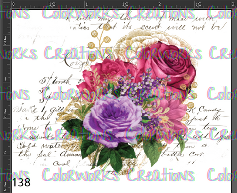 138 - Floral Bouquet with Text