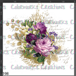 198 - Floral Bouquet with Text