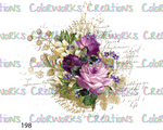 198 - Floral Bouquet with Text