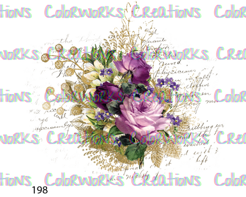 198 - Floral Bouquet with Text