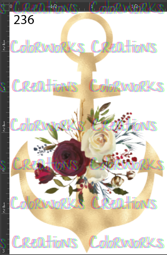 236 - Anchor with Flowers – Colorworks Creations