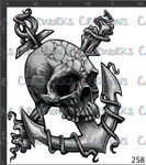 258 - Anchor with Skull