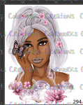 294 - Girl with Butterflies