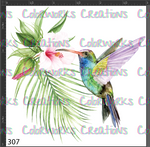 307 - Hummingbird with Flowers