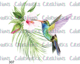 307 - Hummingbird with Flowers