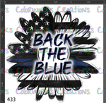 433 - Back The Blue Sunflower