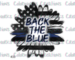 433 - Back The Blue Sunflower