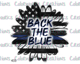 433 - Back The Blue Sunflower