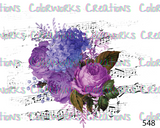 548 - Flowers with Sheet Music