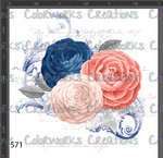 571 - Floral Bouquet with Text