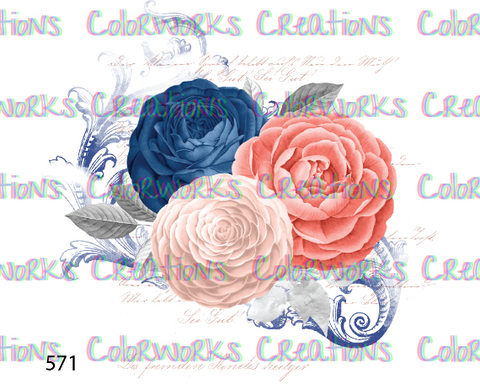 571 - Floral Bouquet with Text