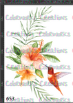 653 - Hummingbird with Flowers