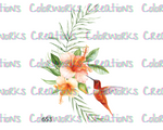 653 - Hummingbird with Flowers