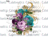 700 - Flowers with Sheet Music