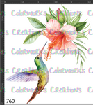 760 - Hummingbird with Flowers