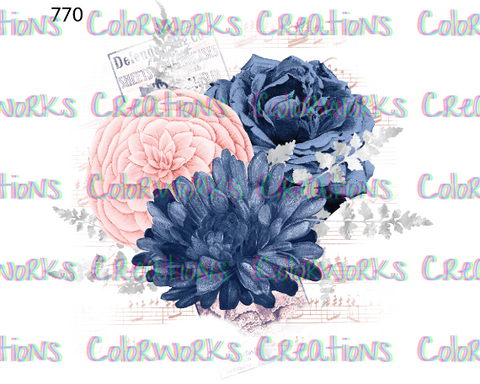 770 - Flowers with Sheet Music