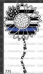 775 - Back The Blue Sunflower