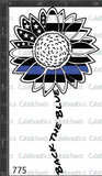 775 - Back The Blue Sunflower
