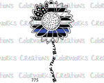 775 - Back The Blue Sunflower