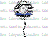 775 - Back The Blue Sunflower