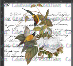 797 - Birds with Flowers and Text