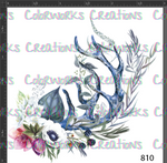 810 - Deer Antlers with Flowers
