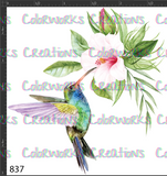837 - Hummingbird with Flowers