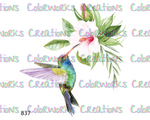 837 - Hummingbird with Flowers