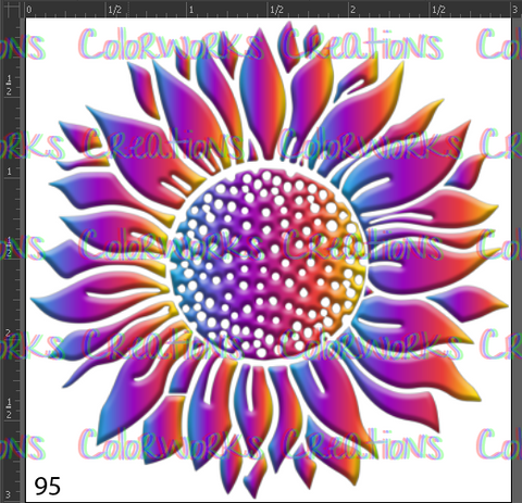95 - Rainbow Sunflower